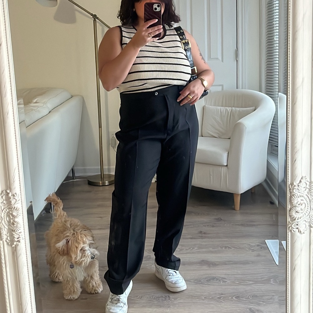 Classic Vintage Black Dress Pants